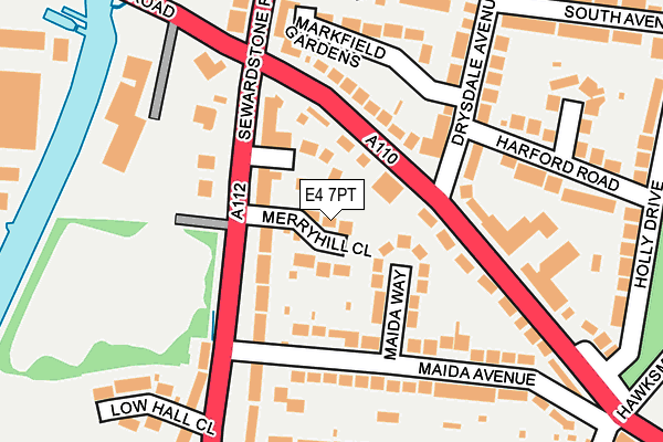 E4 7PT map - OS OpenMap – Local (Ordnance Survey)