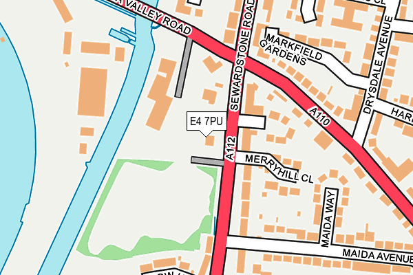 E4 7PU map - OS OpenMap – Local (Ordnance Survey)