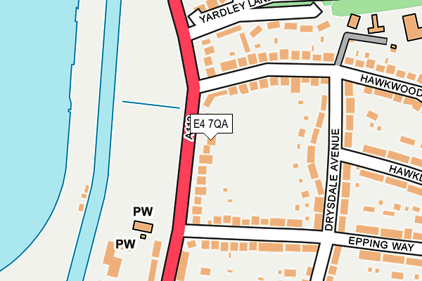 E4 7QA map - OS OpenMap – Local (Ordnance Survey)