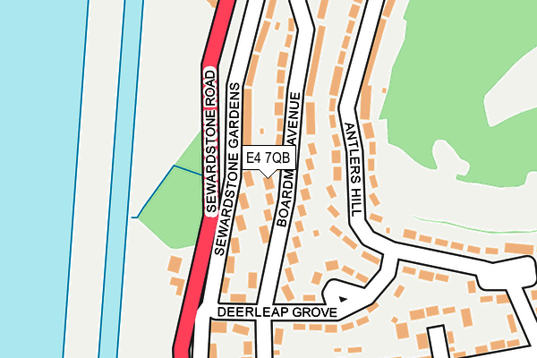 E4 7QB map - OS OpenMap – Local (Ordnance Survey)