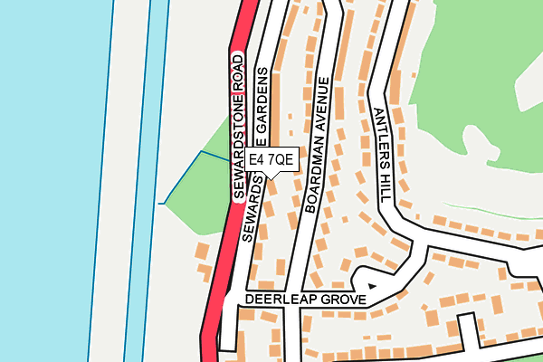 E4 7QE map - OS OpenMap – Local (Ordnance Survey)