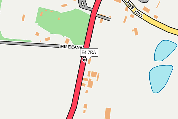 E4 7RA map - OS OpenMap – Local (Ordnance Survey)