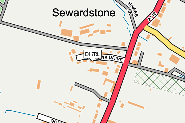 E4 7RL map - OS OpenMap – Local (Ordnance Survey)