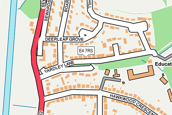 E4 7RS map - OS OpenMap – Local (Ordnance Survey)