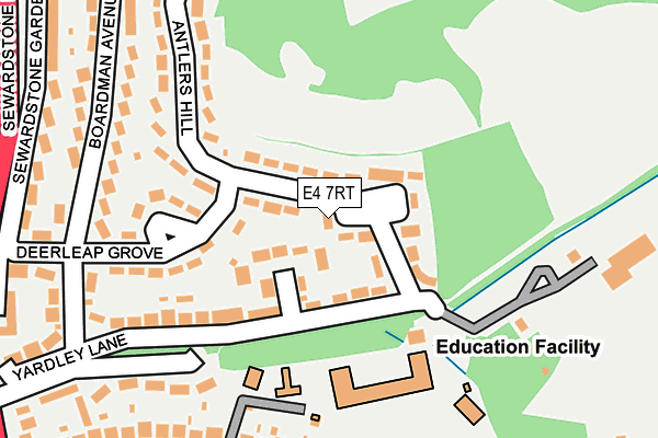 E4 7RT map - OS OpenMap – Local (Ordnance Survey)