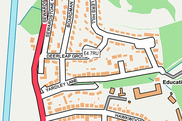 E4 7RU map - OS OpenMap – Local (Ordnance Survey)