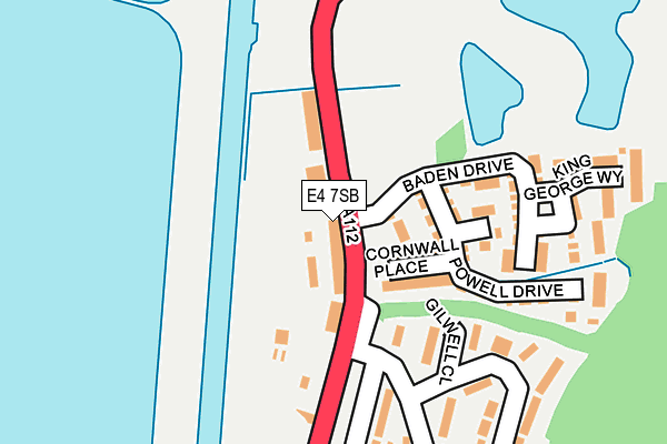 E4 7SB map - OS OpenMap – Local (Ordnance Survey)