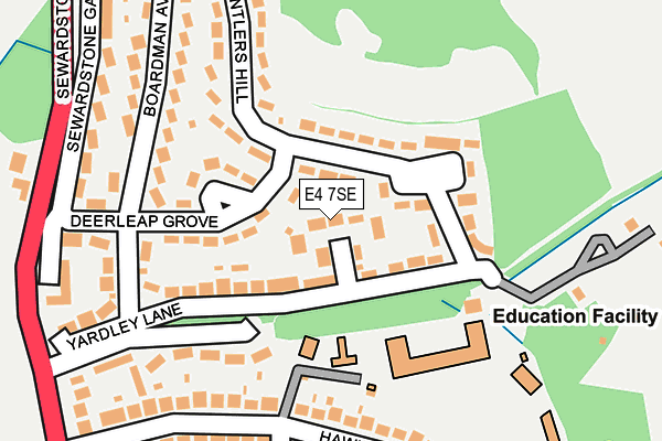 E4 7SE map - OS OpenMap – Local (Ordnance Survey)