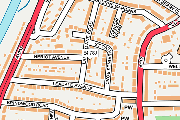E4 7SJ map - OS OpenMap – Local (Ordnance Survey)