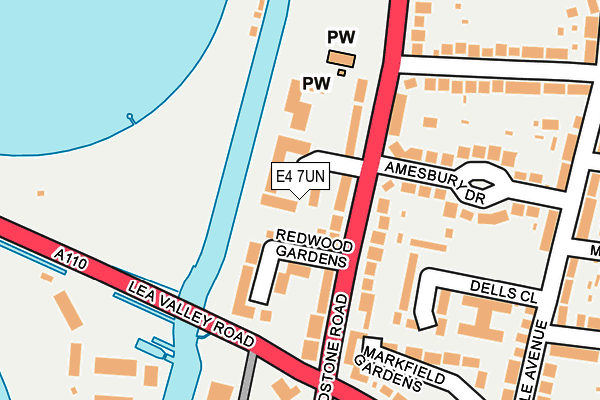 E4 7UN map - OS OpenMap – Local (Ordnance Survey)