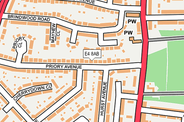 E4 8AB map - OS OpenMap – Local (Ordnance Survey)