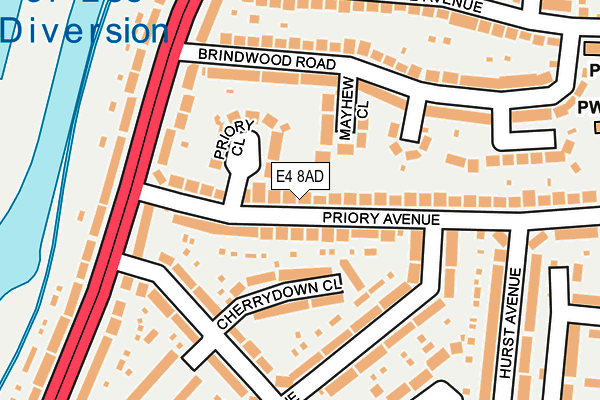 E4 8AD map - OS OpenMap – Local (Ordnance Survey)