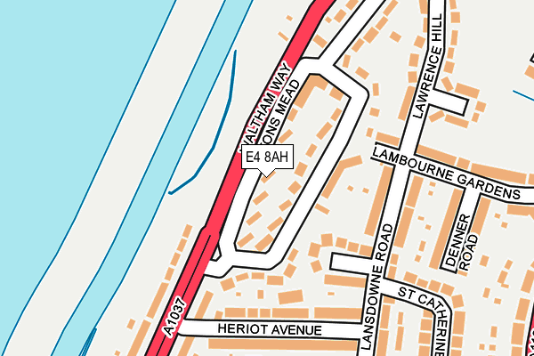 E4 8AH map - OS OpenMap – Local (Ordnance Survey)
