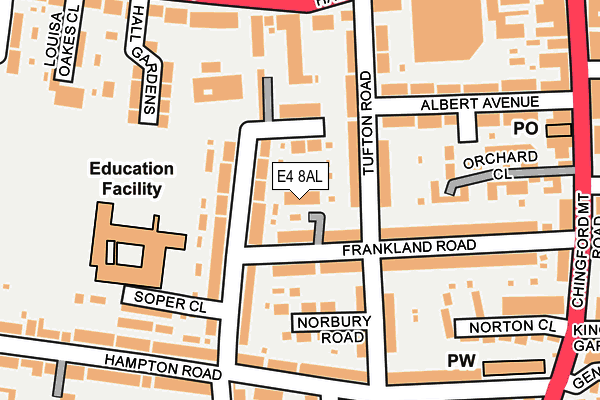 E4 8AL map - OS OpenMap – Local (Ordnance Survey)