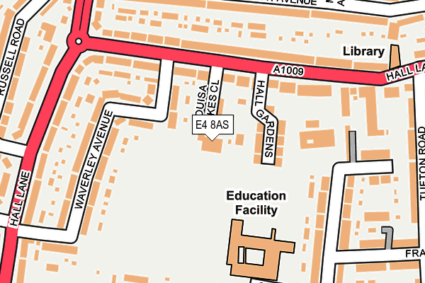 E4 8AS map - OS OpenMap – Local (Ordnance Survey)