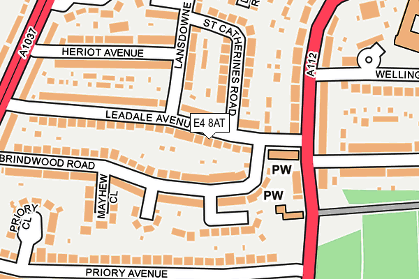 E4 8AT map - OS OpenMap – Local (Ordnance Survey)