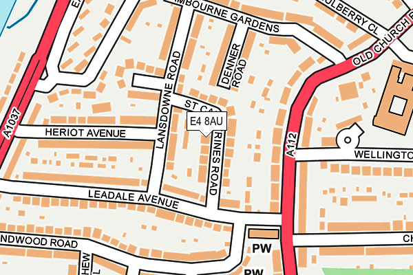E4 8AU map - OS OpenMap – Local (Ordnance Survey)
