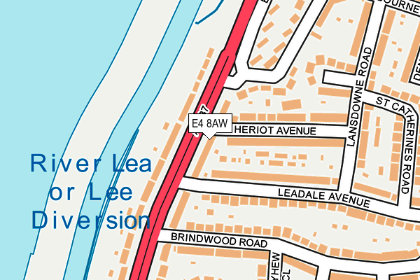 E4 8AW map - OS OpenMap – Local (Ordnance Survey)