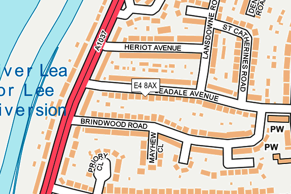 E4 8AX map - OS OpenMap – Local (Ordnance Survey)