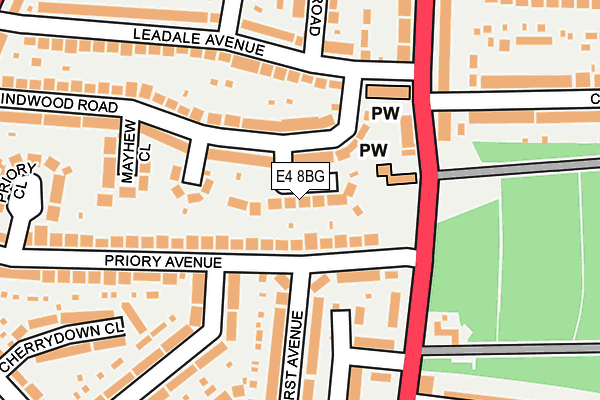 E4 8BG map - OS OpenMap – Local (Ordnance Survey)