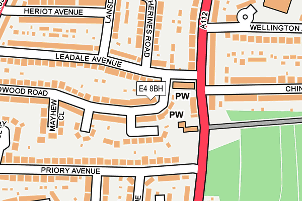 E4 8BH map - OS OpenMap – Local (Ordnance Survey)