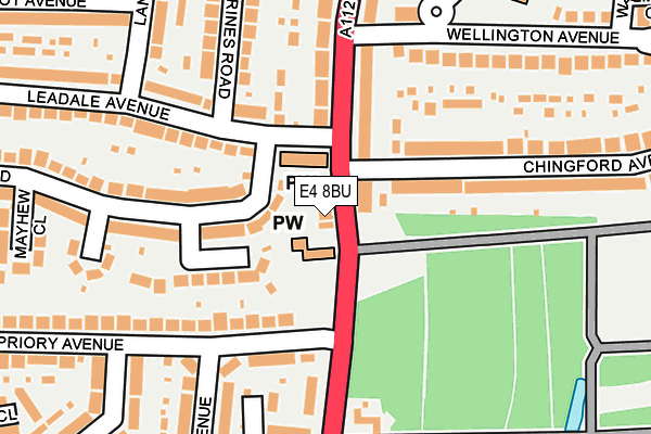 E4 8BU map - OS OpenMap – Local (Ordnance Survey)