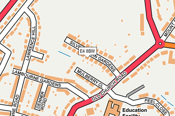 E4 8BW map - OS OpenMap – Local (Ordnance Survey)