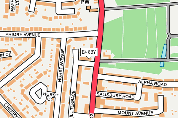 E4 8BY map - OS OpenMap – Local (Ordnance Survey)