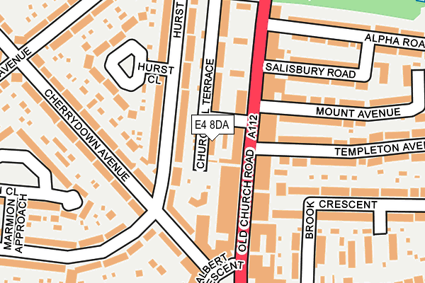 E4 8DA map - OS OpenMap – Local (Ordnance Survey)