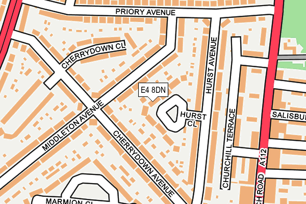 E4 8DN map - OS OpenMap – Local (Ordnance Survey)