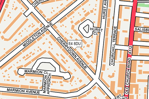 E4 8DU map - OS OpenMap – Local (Ordnance Survey)