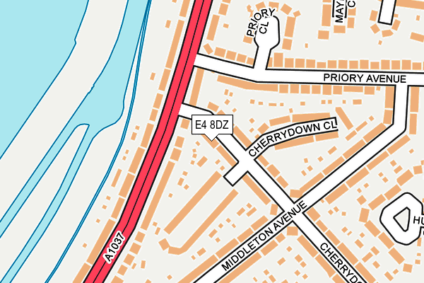 E4 8DZ map - OS OpenMap – Local (Ordnance Survey)