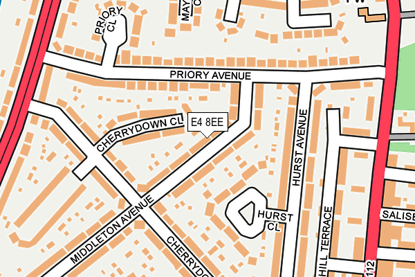 E4 8EE map - OS OpenMap – Local (Ordnance Survey)