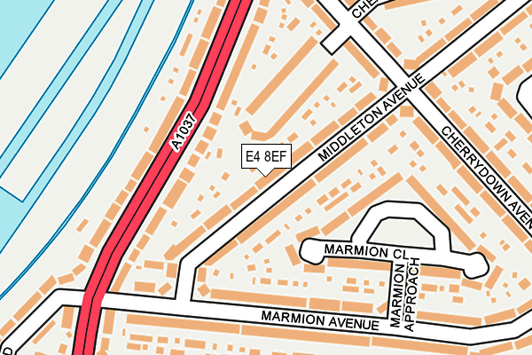 E4 8EF map - OS OpenMap – Local (Ordnance Survey)