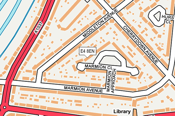 E4 8EN map - OS OpenMap – Local (Ordnance Survey)