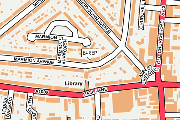 E4 8EP map - OS OpenMap – Local (Ordnance Survey)