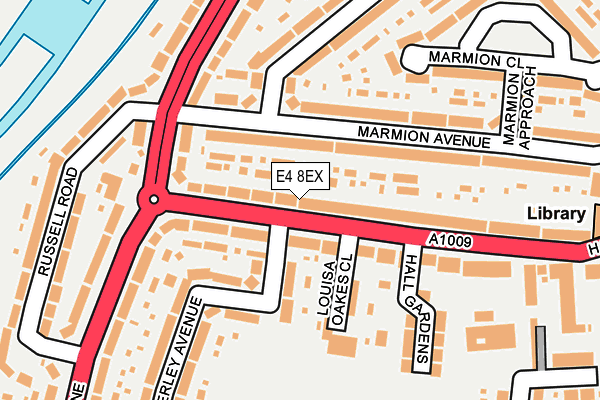 E4 8EX map - OS OpenMap – Local (Ordnance Survey)