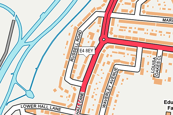 E4 8EY map - OS OpenMap – Local (Ordnance Survey)