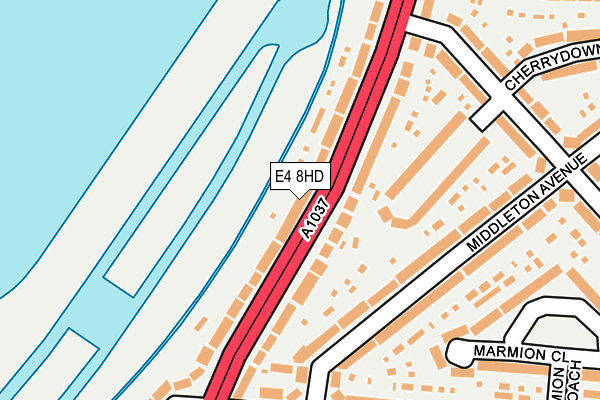 E4 8HD map - OS OpenMap – Local (Ordnance Survey)