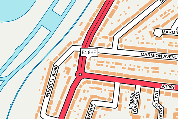 E4 8HF map - OS OpenMap – Local (Ordnance Survey)