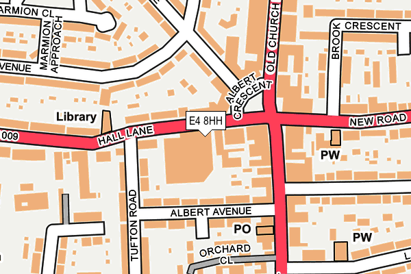 E4 8HH map - OS OpenMap – Local (Ordnance Survey)