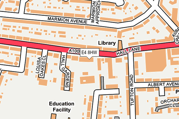 E4 8HW map - OS OpenMap – Local (Ordnance Survey)