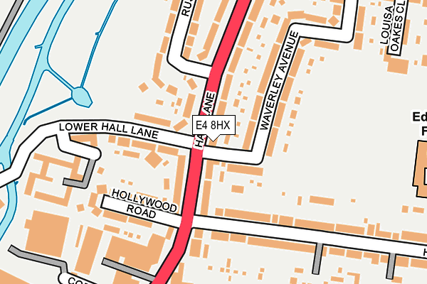 E4 8HX map - OS OpenMap – Local (Ordnance Survey)