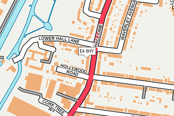 E4 8HY map - OS OpenMap – Local (Ordnance Survey)