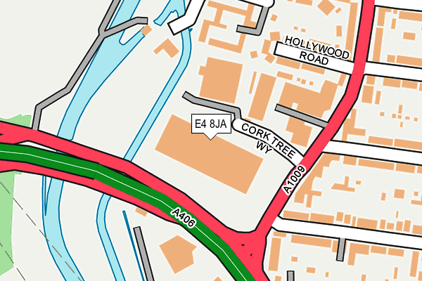 E4 8JA map - OS OpenMap – Local (Ordnance Survey)