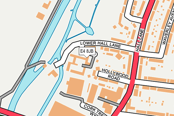 E4 8JB map - OS OpenMap – Local (Ordnance Survey)