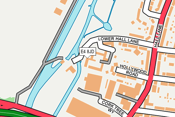 E4 8JD map - OS OpenMap – Local (Ordnance Survey)