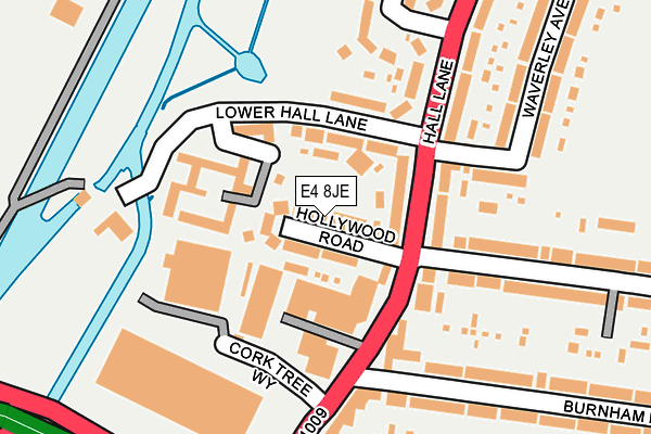 E4 8JE map - OS OpenMap – Local (Ordnance Survey)