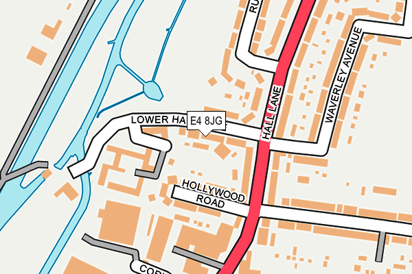 E4 8JG map - OS OpenMap – Local (Ordnance Survey)