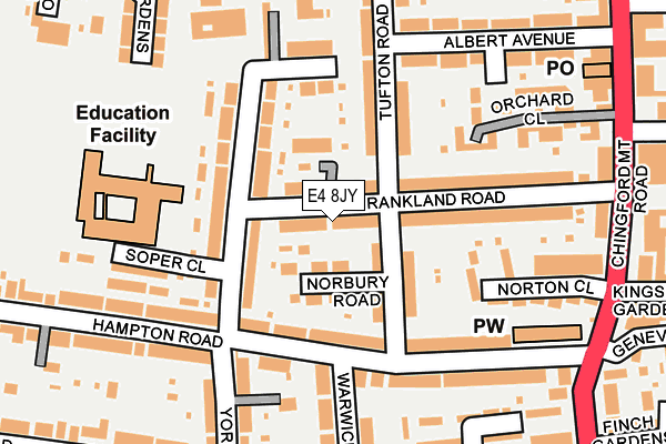 E4 8JY map - OS OpenMap – Local (Ordnance Survey)